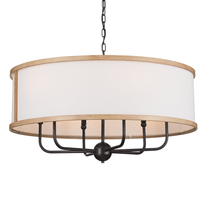 Kichler 52466AVI Six Light Chandelier, Anvil Iron
