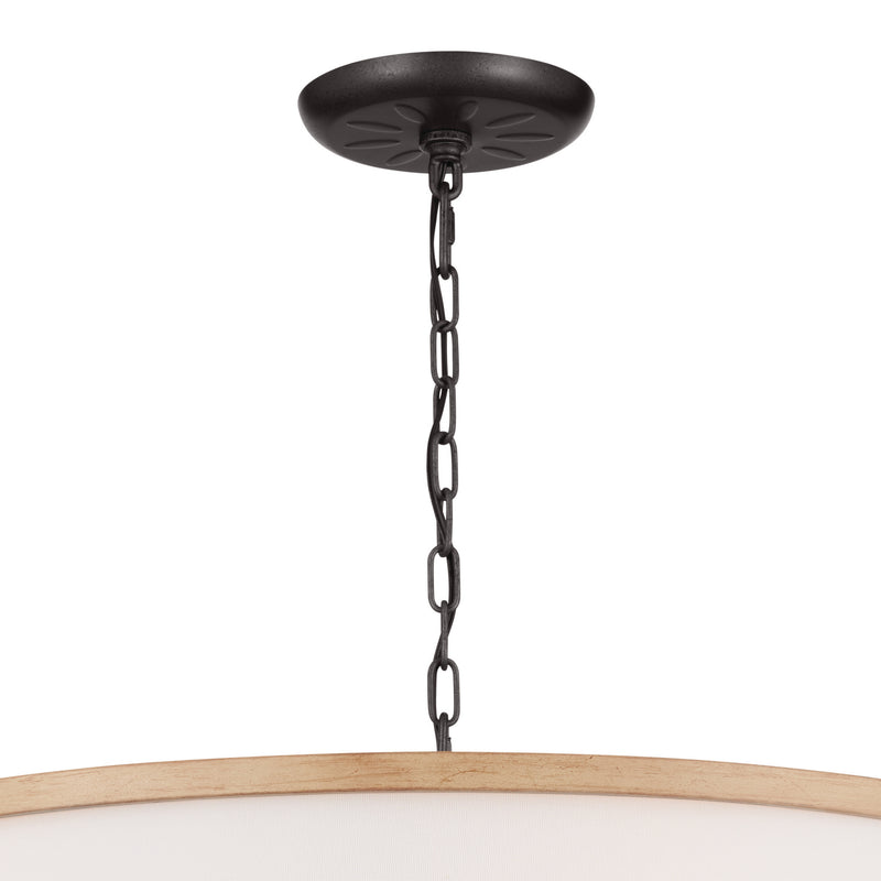 Kichler 52466AVI Six Light Chandelier, Anvil Iron