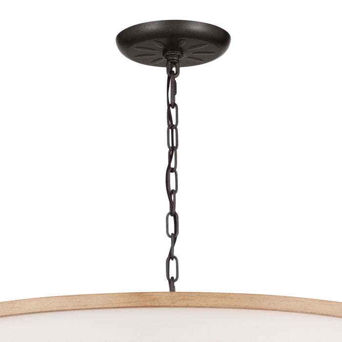 Kichler 52466AVI Six Light Chandelier, Anvil Iron