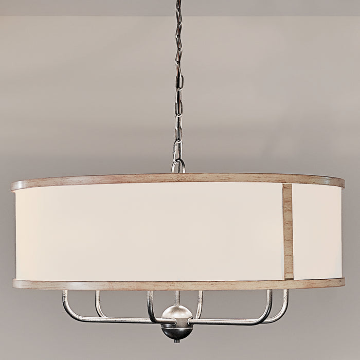 Kichler 52466AVI Six Light Chandelier, Anvil Iron