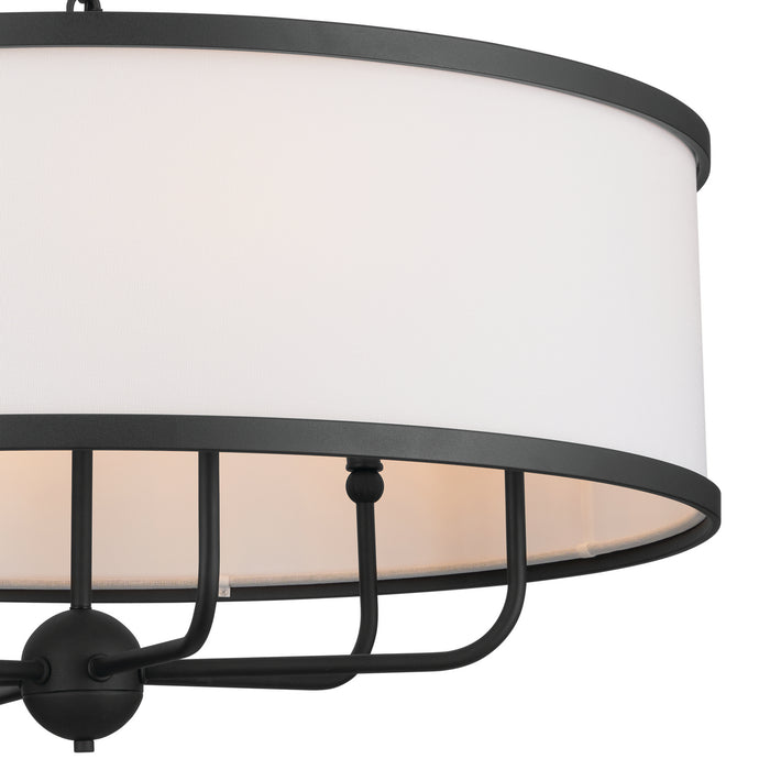 Kichler 52466BKT Six Light Chandelier, Textured Black
