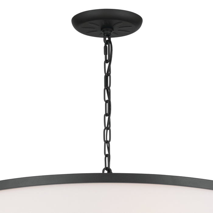 Kichler 52466BKT Six Light Chandelier, Textured Black