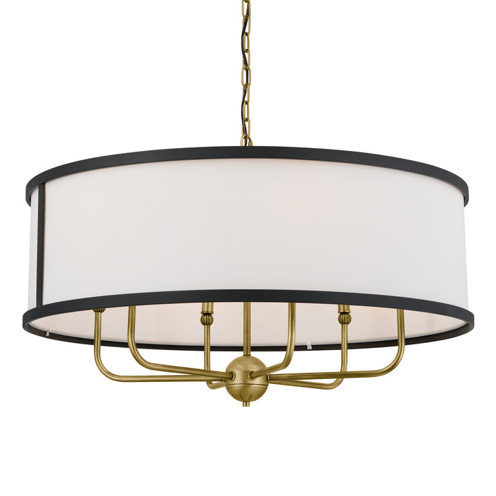 Kichler 52466NBR Six Light Chandelier, Natural Brass