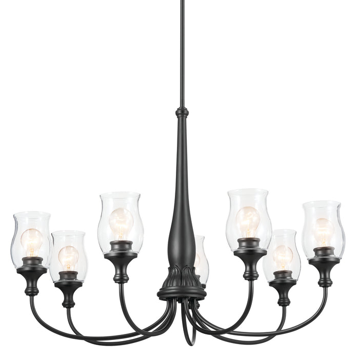 Kichler 52469BK Seven Light Chandelier, Black