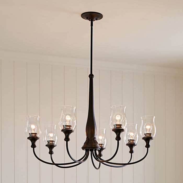 Kichler 52469BK Seven Light Chandelier, Black