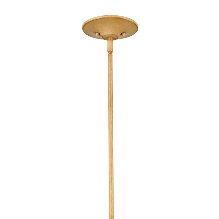 Kichler 52469WMP Seven Light Chandelier, Warm Maple Wood