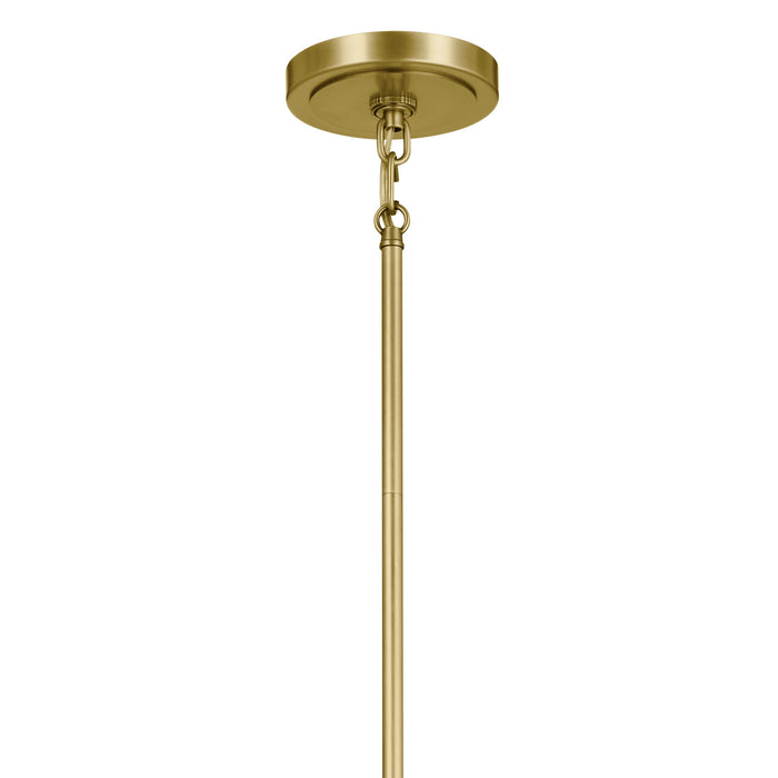 Kichler 52470NBR Six Light Chandelier, Natural Brass