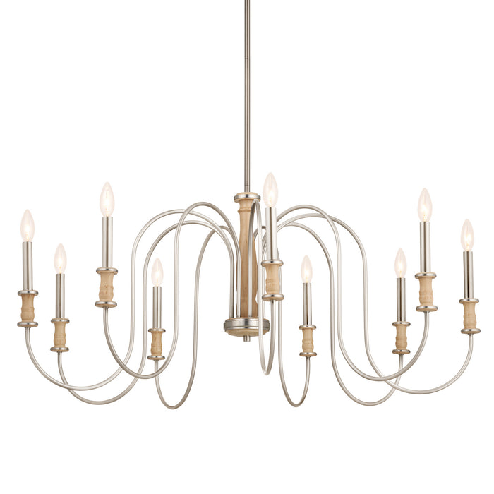 Kichler 52471NI Nine Light Chandelier, Brushed Nickel