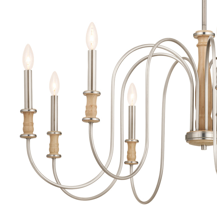 Kichler 52471NI Nine Light Chandelier, Brushed Nickel