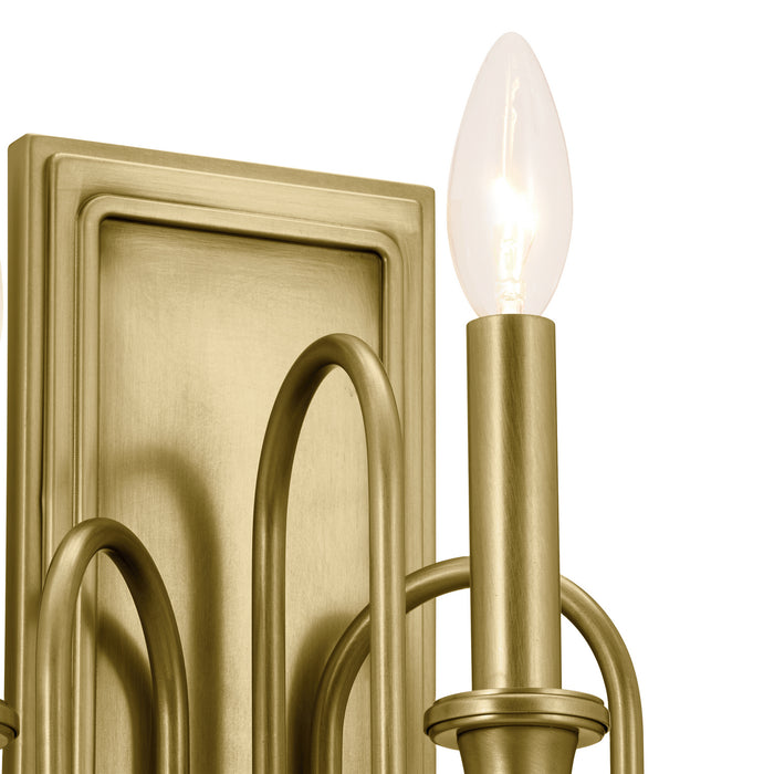 Kichler 52473NBR Three Light Wall Sconce, Natural Brass
