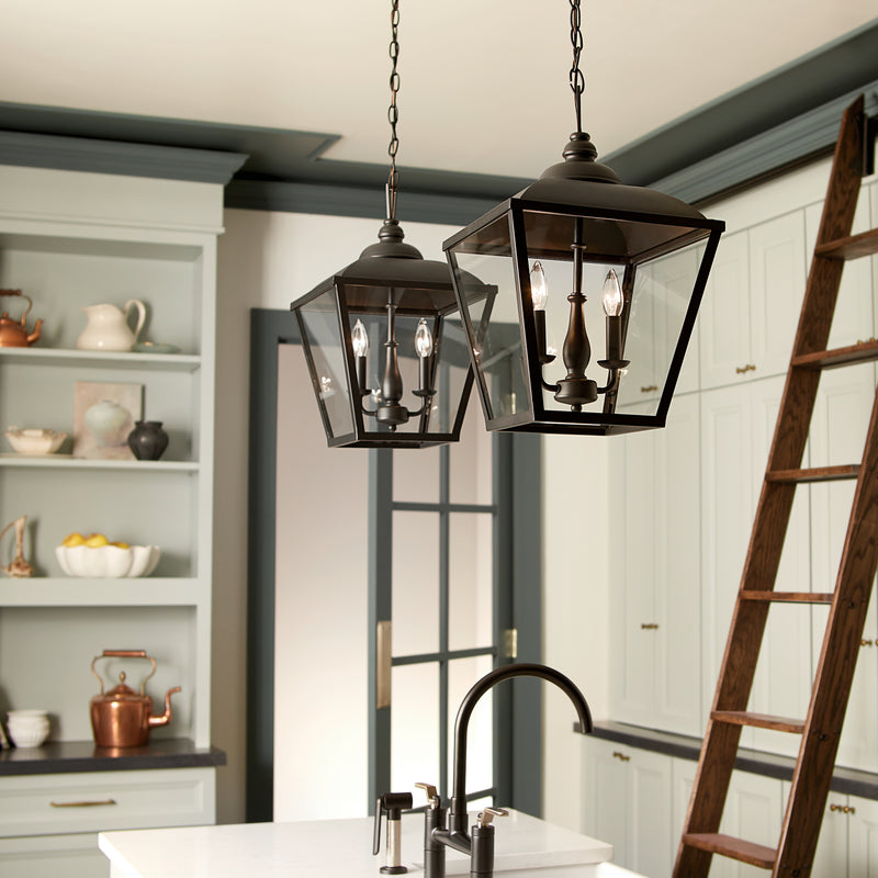 Kichler 52474BKT Two Light Pendant, Textured Black