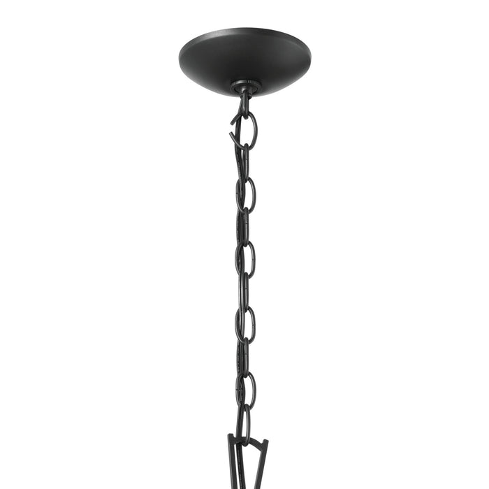 Kichler 52475BKT Four Light Foyer Pendant, Textured Black