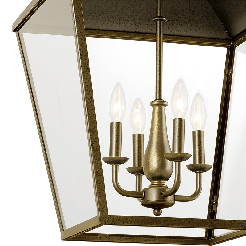 Kichler 52475CHZ Four Light Foyer Pendant, Character Bronze