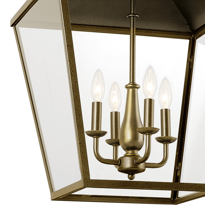 Kichler 52475CHZ Four Light Foyer Pendant, Character Bronze