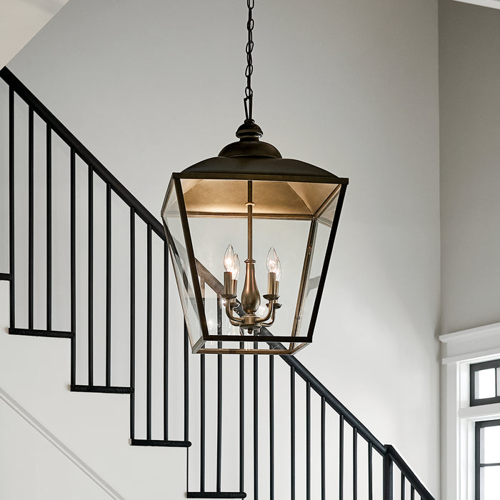 Kichler 52475CHZ Four Light Foyer Pendant, Character Bronze
