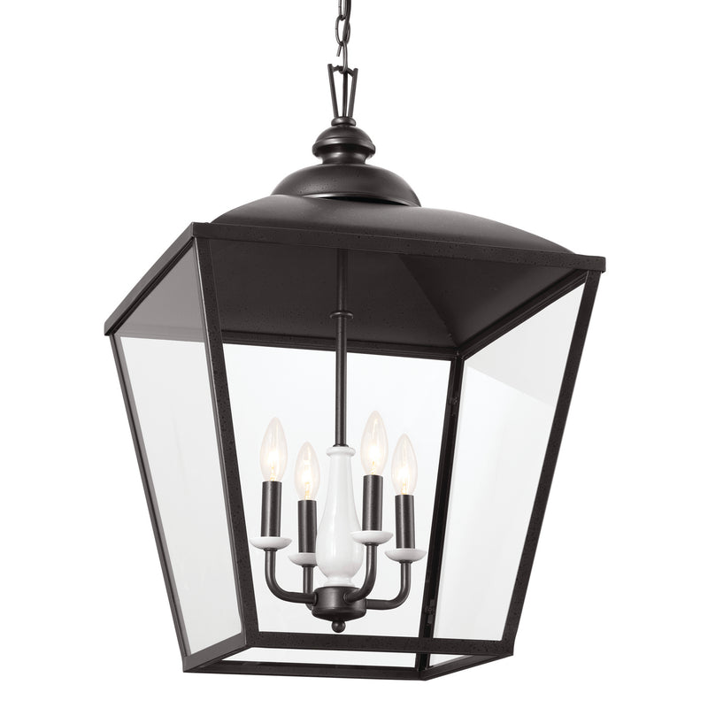 Kichler 52475AVI Four Light Foyer Pendant, Anvil Iron