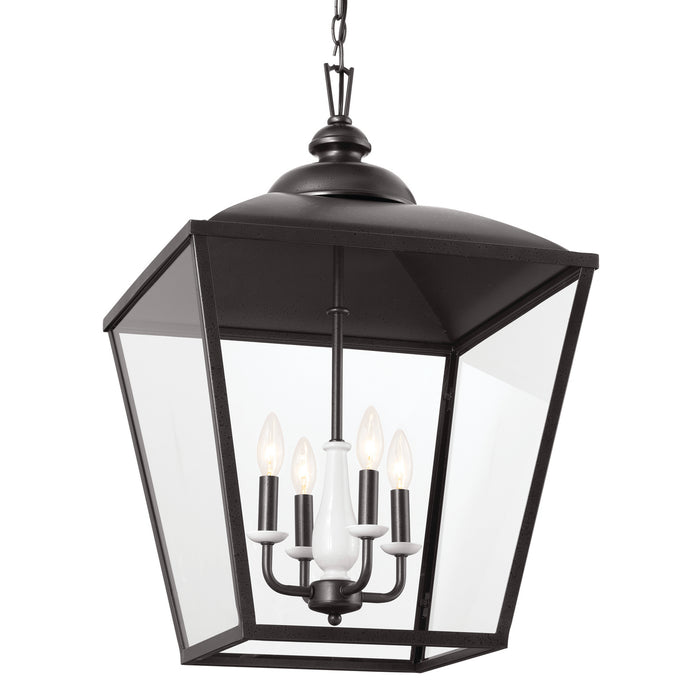 Kichler 52475AVI Four Light Foyer Pendant, Anvil Iron