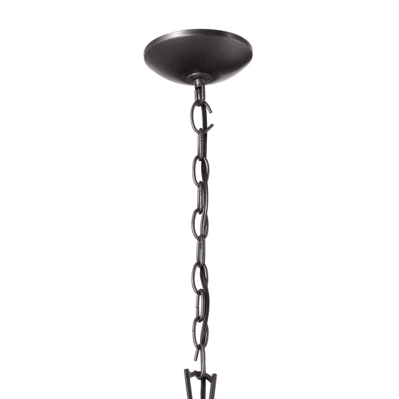 Kichler 52475AVI Four Light Foyer Pendant, Anvil Iron