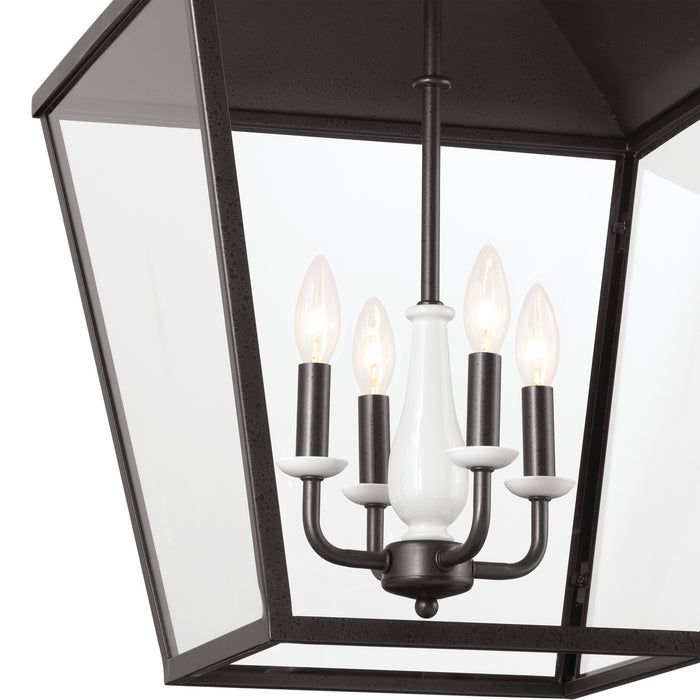 Kichler 52475AVI Four Light Foyer Pendant, Anvil Iron