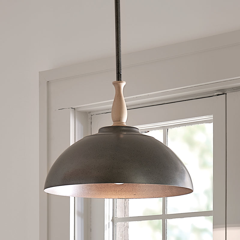 Kichler 52476AVI One Light Pendant, Anvil Iron