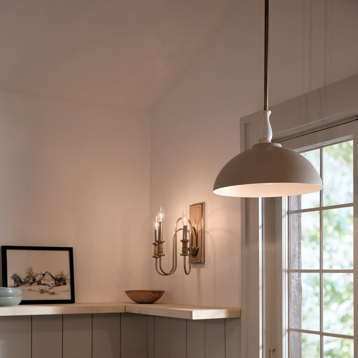 Kichler 52476GRG One Light Pendant, Greige
