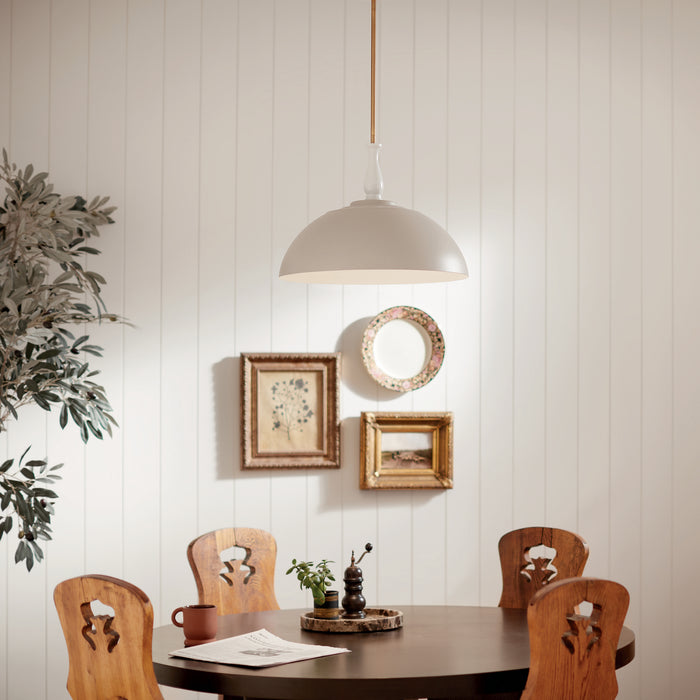 Kichler 52477GRG One Light Pendant, Greige