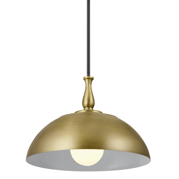 Kichler 52477NBR One Light Pendant, Natural Brass