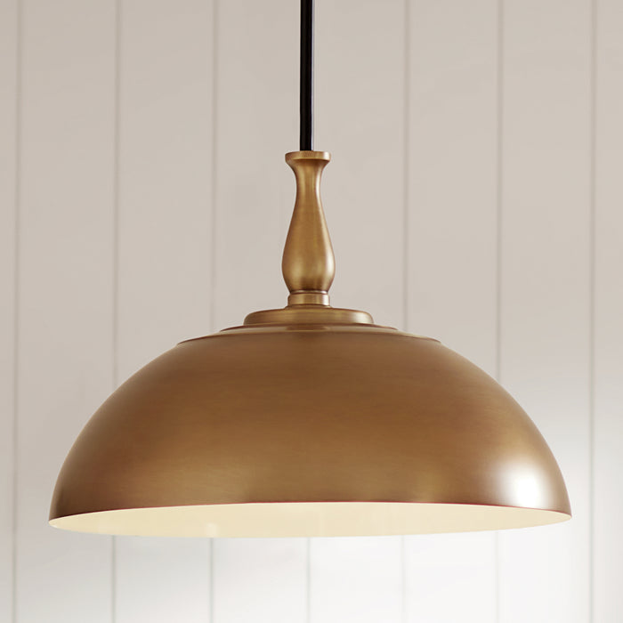 Kichler 52477NBR One Light Pendant, Natural Brass