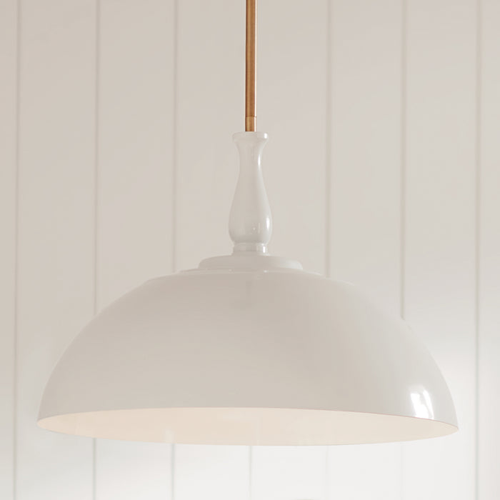 Kichler 52477WH One Light Pendant, White