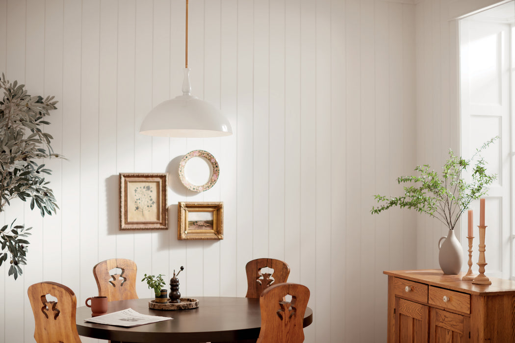 Kichler 52477WH One Light Pendant, White