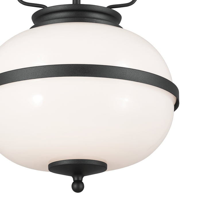 Kichler 52478BKT Two Light Pendant, Textured Black