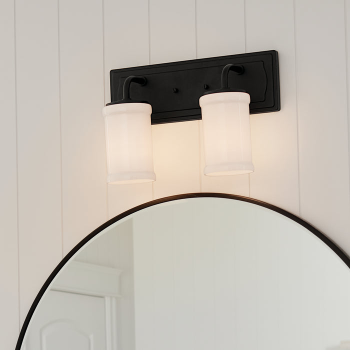 Kichler 55130BKT Two Light Bath, Textured Black