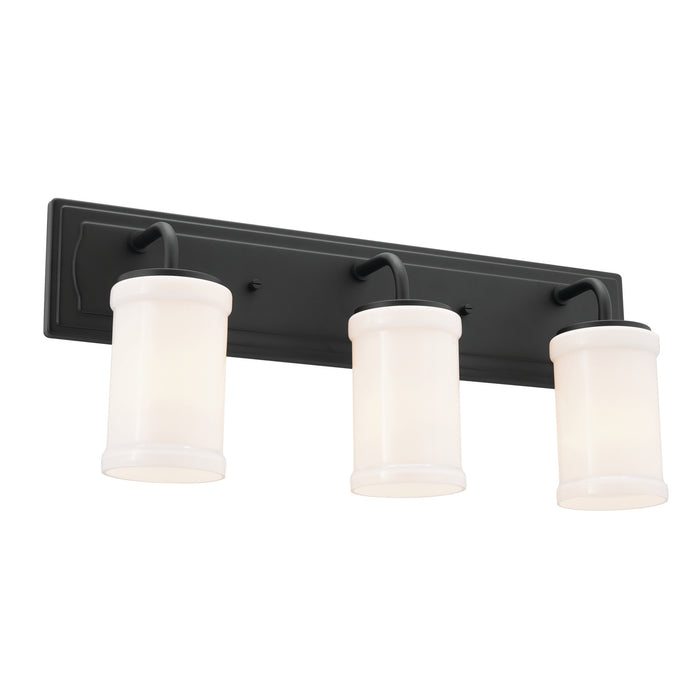 Kichler 55131BKT Three Light Bath, Textured Black