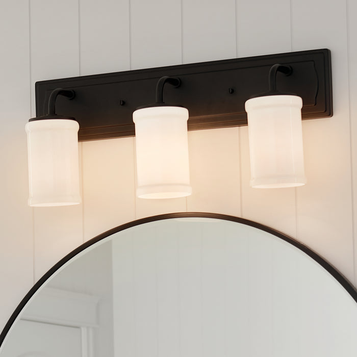 Kichler 55131BKT Three Light Bath, Textured Black