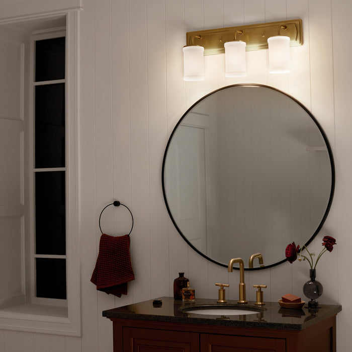 Kichler 55131NBR Three Light Bath, Natural Brass