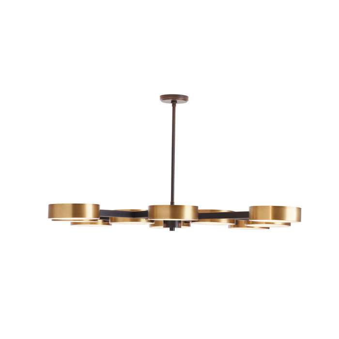 Arteriors 89108 Ten Light Chandelier, Antique Brass