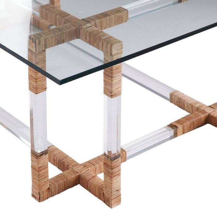 Arteriors DC2021 Coffee Table, Clear
