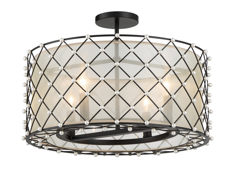 Minka-Lavery 2864-66A Four Light Convertible Pendant, Coal