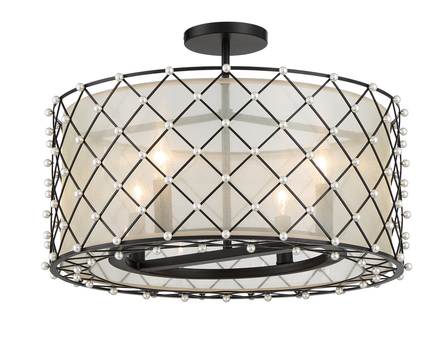 Minka-Lavery 2864-66A Four Light Convertible Pendant, Coal
