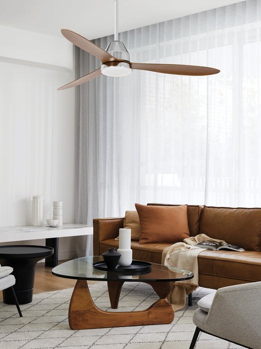 Beacon Lighting 21304501 56``Ceiling Fan, Brushed Chrome