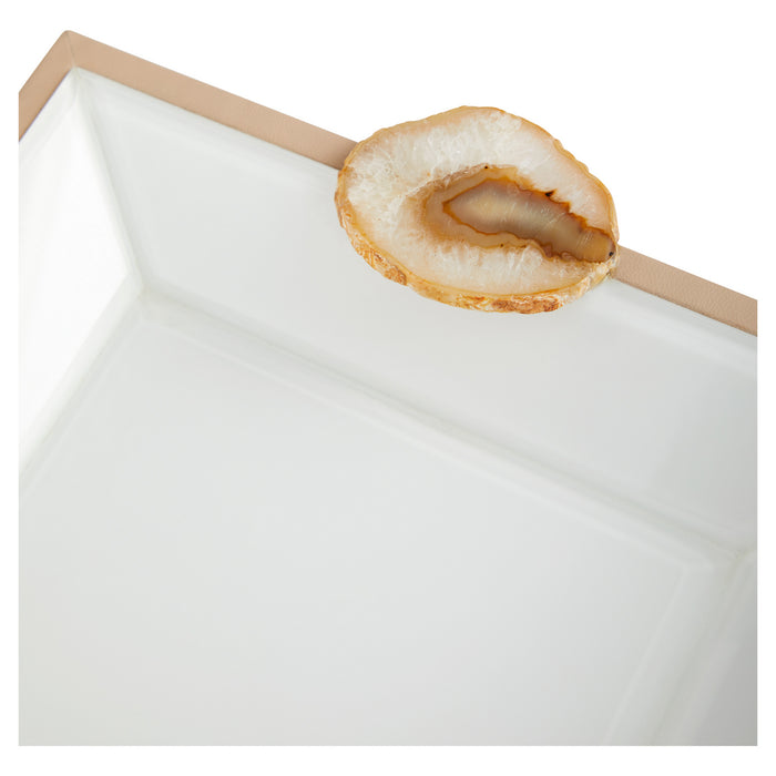 Cyan 11160 Tray, White And Gold