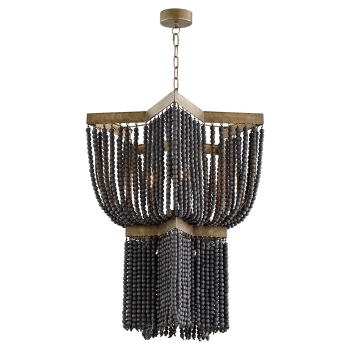 Cyan 11243 Three Light Pendant, Tinted Raw Iron