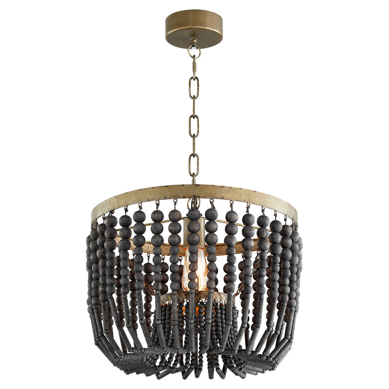 Cyan 11247 One Light Pendant, Tinted Raw Iron