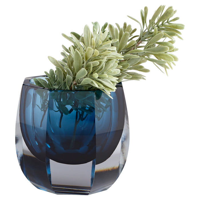 Cyan 11253 Vase, Blue/Clear