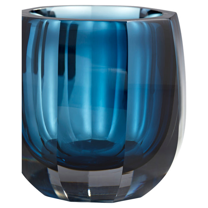 Cyan 11254 Vase, Blue/Clear