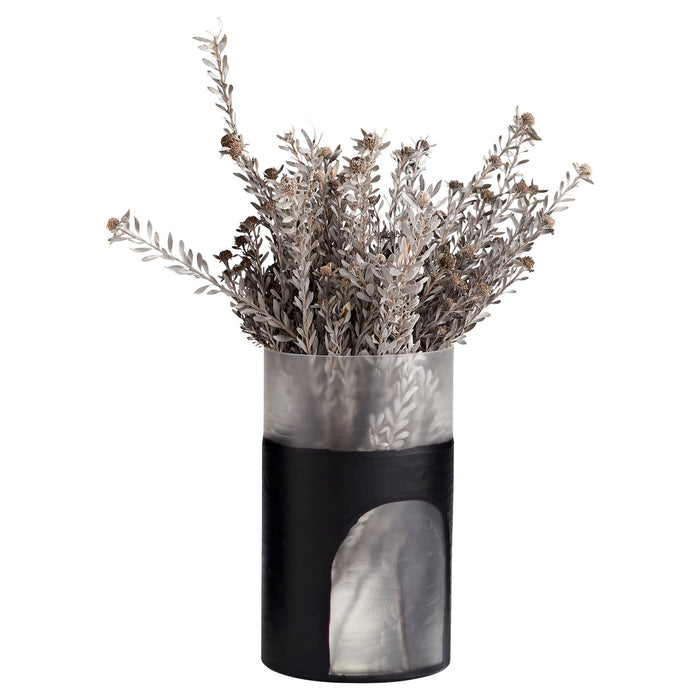 Cyan 11257 Vase, Clear And Black