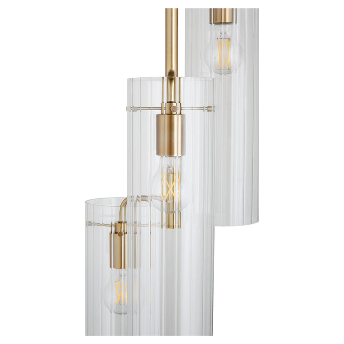Cyan 11267 Three Light Pendant, Aged Brass