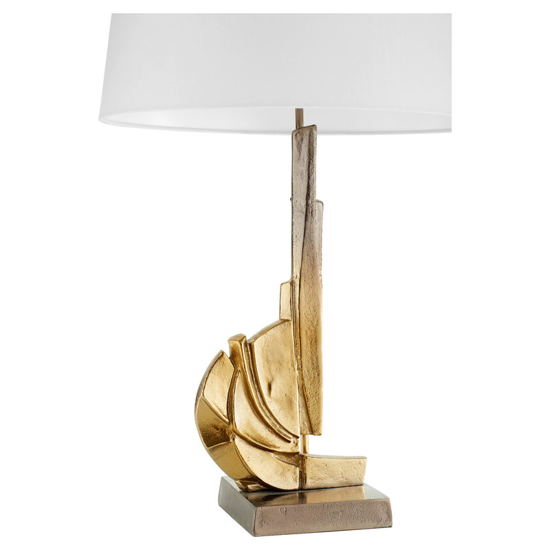 Cyan 11313 One Light Table Lamp, Antique Brass