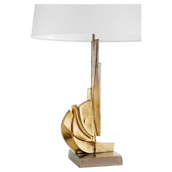 Cyan 11313 One Light Table Lamp, Antique Brass