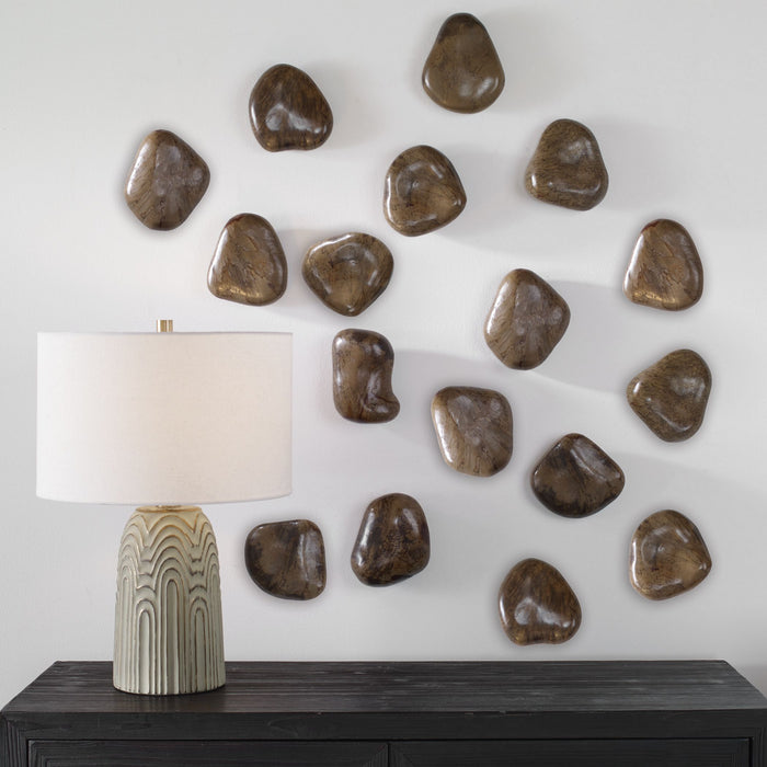 Uttermost 04323 Wall Decor, S/9, Walnut Brown